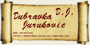 Dubravka Juruković vizit kartica